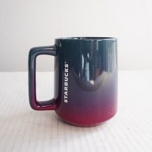 Starbucks Ocean Gradient Ombre Mug Teal Purple Pink 14 oz Coffee Tea Cup 2022